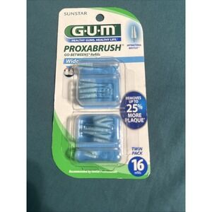 GUM Proxabrush Go-Betweens Refills - Wide - 16 Count (Pack of 1), Blue